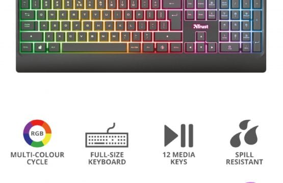 Teclado Gamer Trust Rgb Ziva 24098