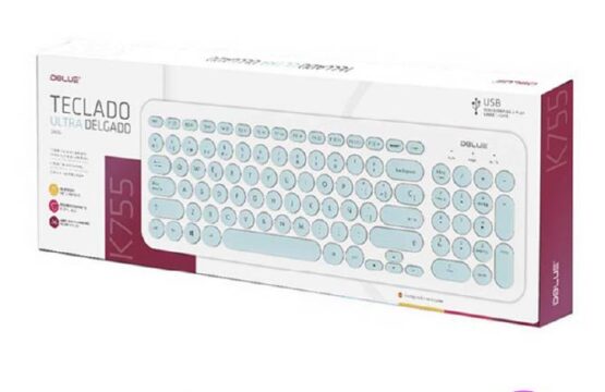 Teclado Usb Dblue Dbk755 Ultra Delgado Celeste